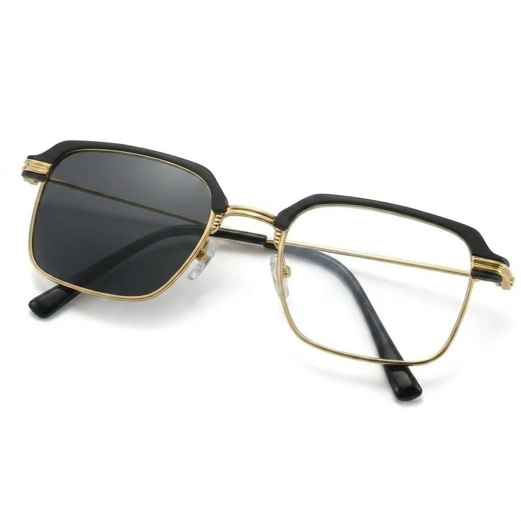 Smart zoom and intelligent color-changing lenses, 2-in-1 eyeglasses and sunglasses. Unisex minimalist silicone glasses with clear vision, nose bridge support, ergonomic design, and a lightweight everyday style